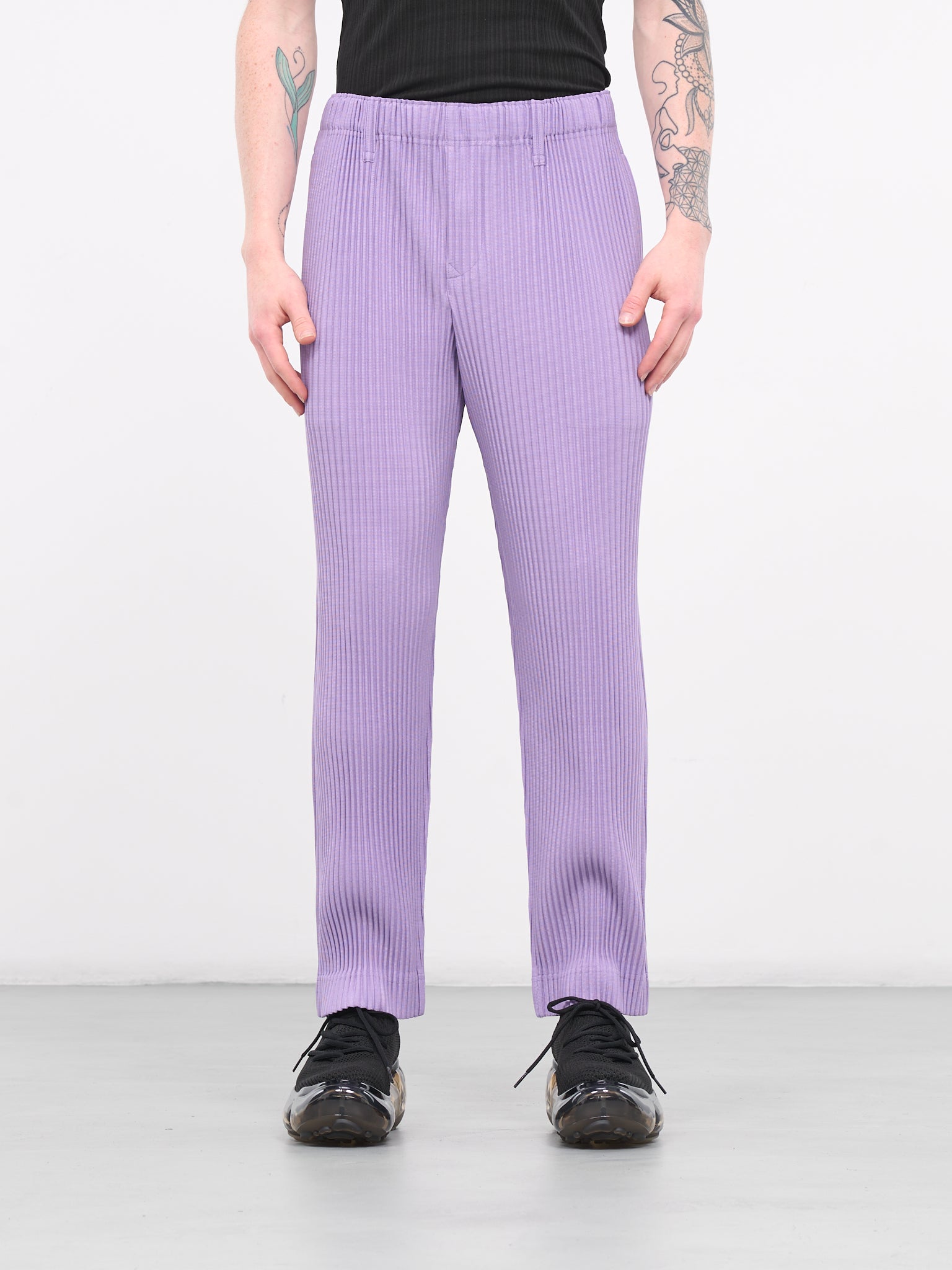 Color Pleats Trousers (HP38JF184-194-LILAC)