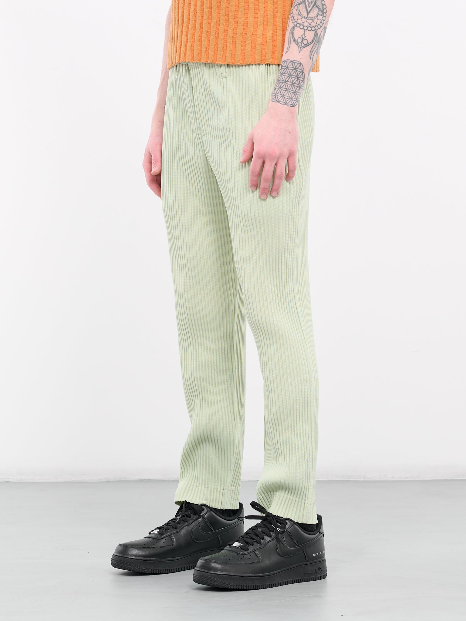 Tailored Pleats 1 Pants (HP46JF153-LIGHT-JADE-GREEN)