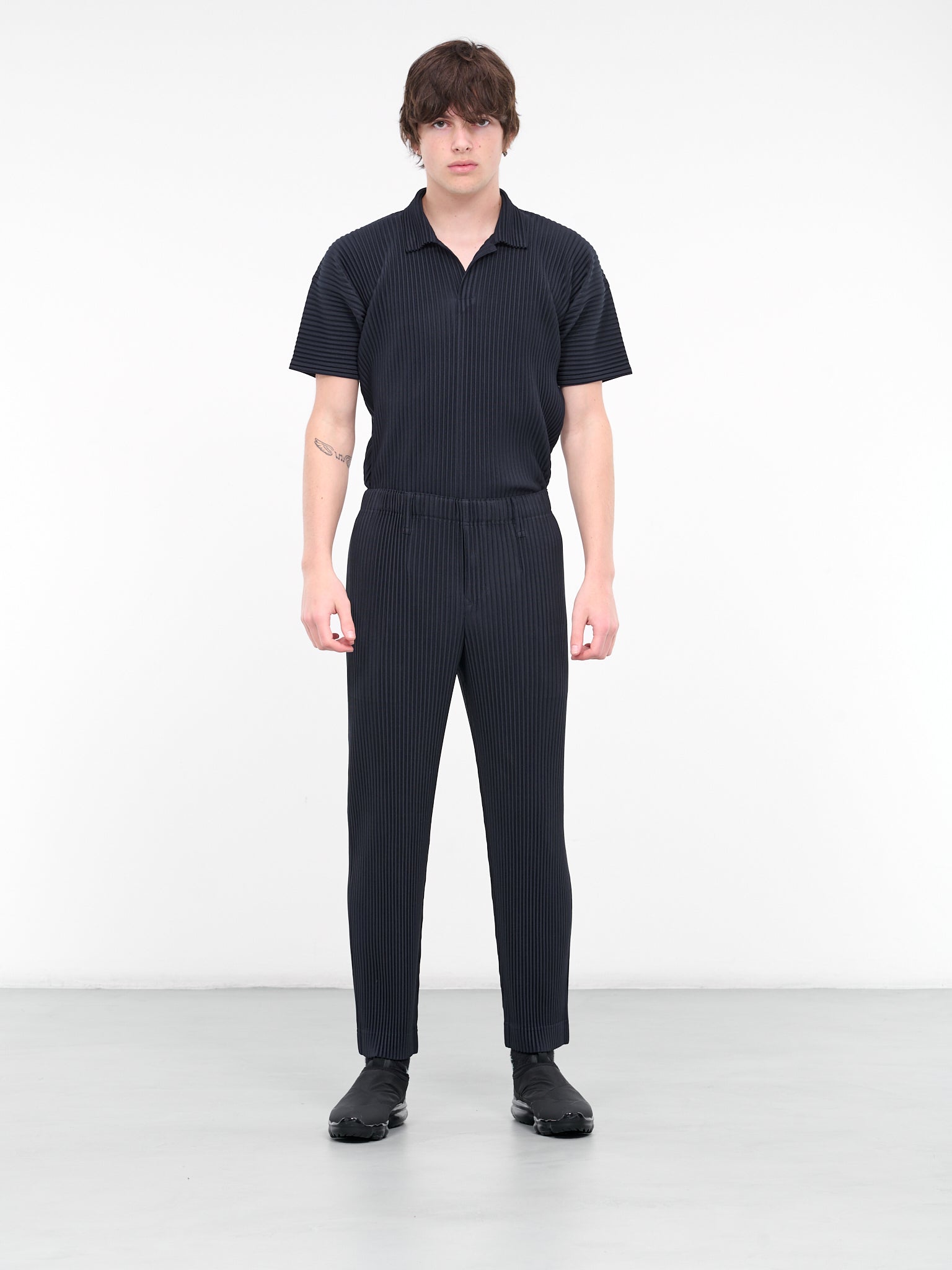 Basics Pleated Trousers (HP46JF450-75-NAVY)