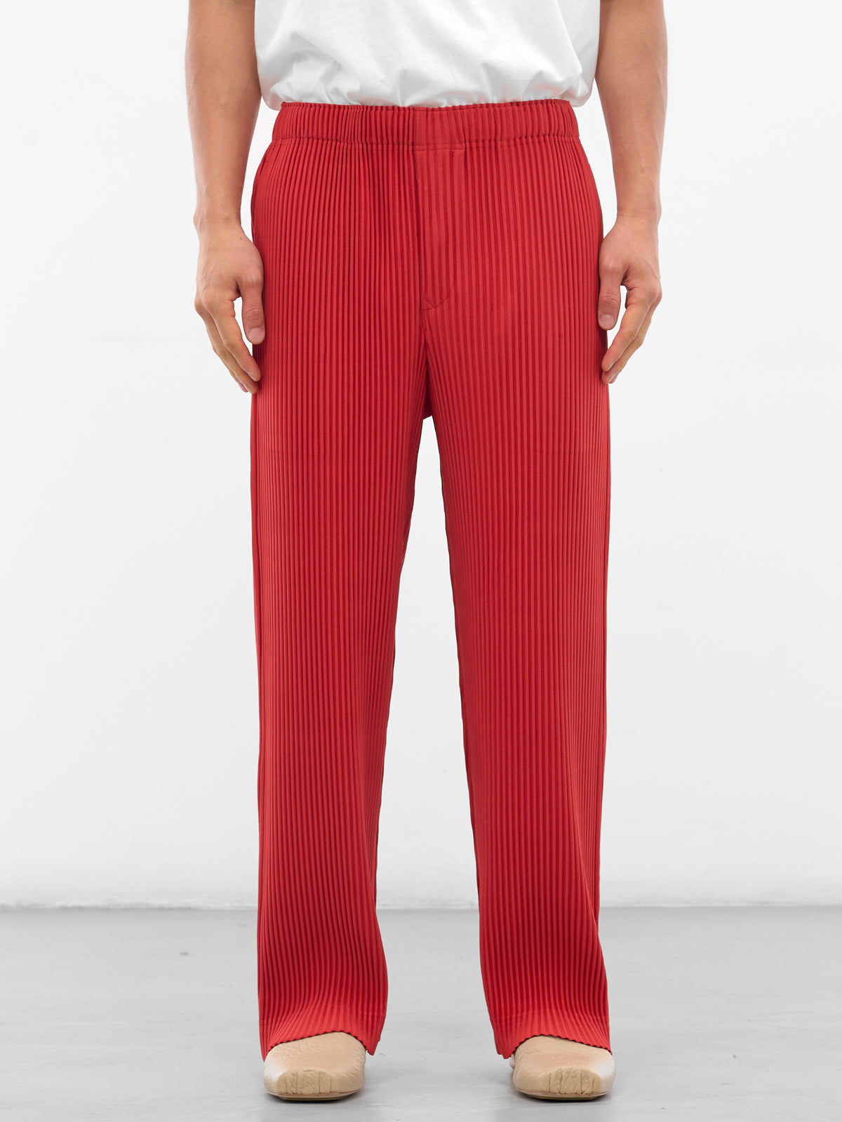 Red Monthly Colors Pleated Trousers (HP58JF094-25-JASPER-RED)