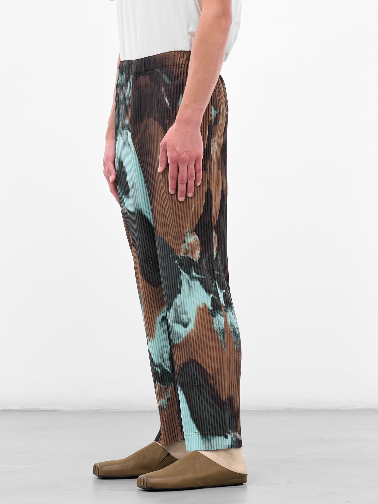 Brown Agate Pleated Trousers (HP58JF207-44-BROWN)
