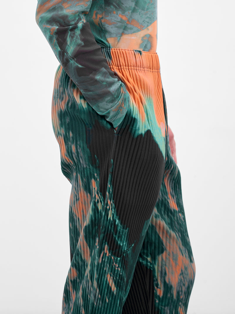 Green Agate Pleated Trousers (HP58JF207-62-GREEN)