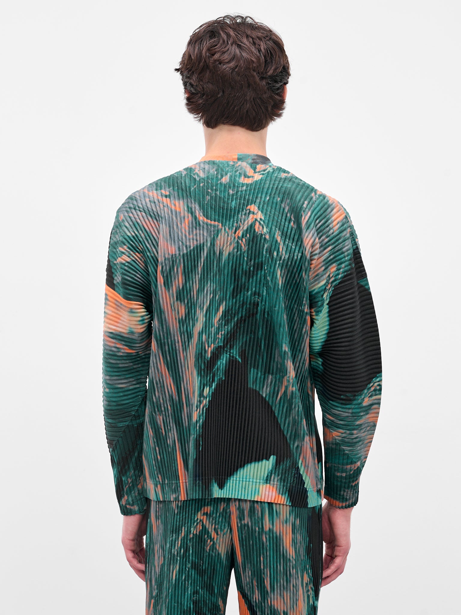 Green Agate Pleated Cardigan (HP58JL205-62-GREEN)