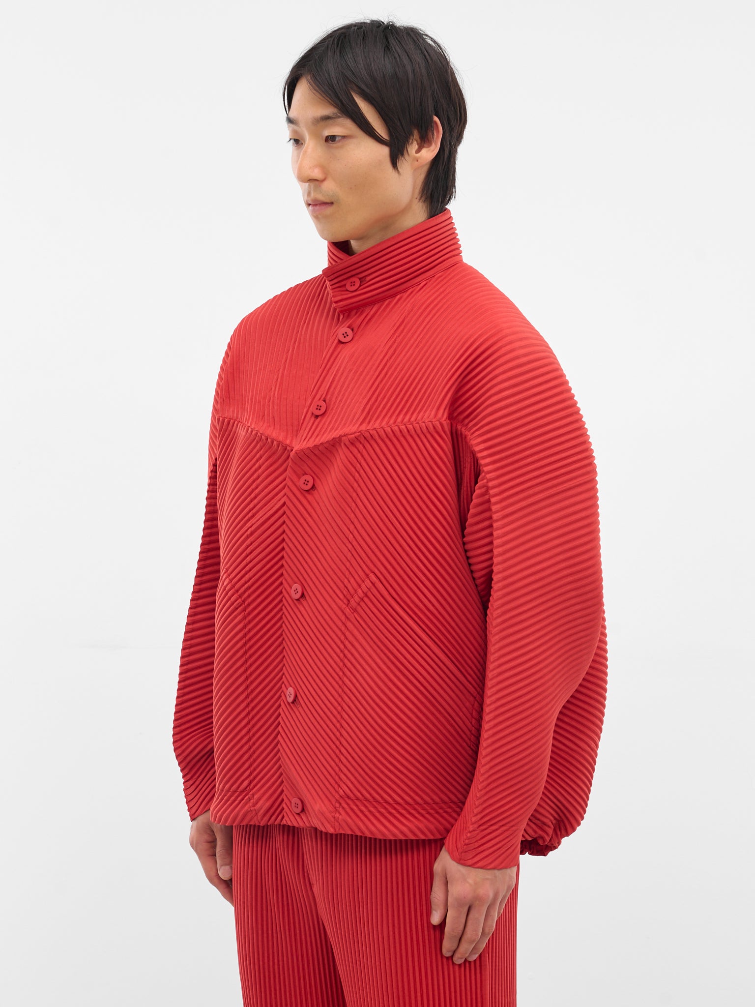 Red Monthly Colors Pleated Jacket (HP58JC091-25-JASPER-REED)
