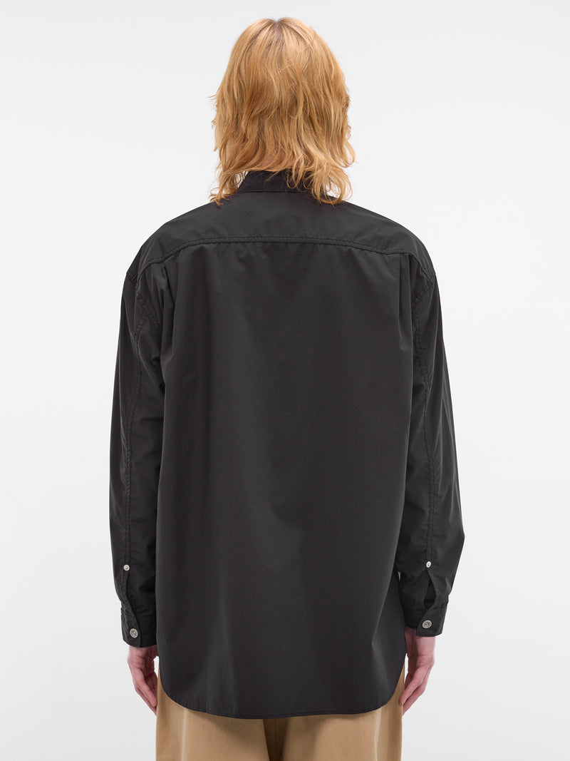 Black Cotton Zip Shirt (HQ-B002-S26-BLACK)
