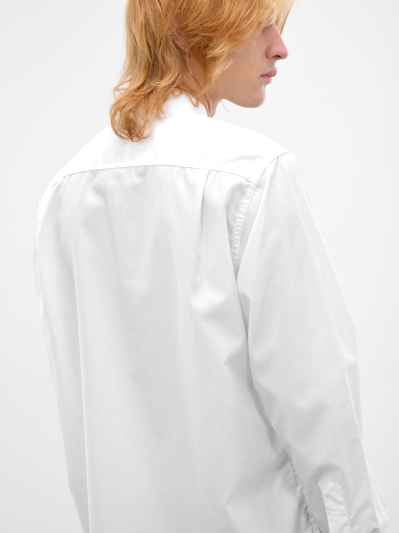 White Cotton Button-Up Shirt (HQ-B101-S26-WHITE)