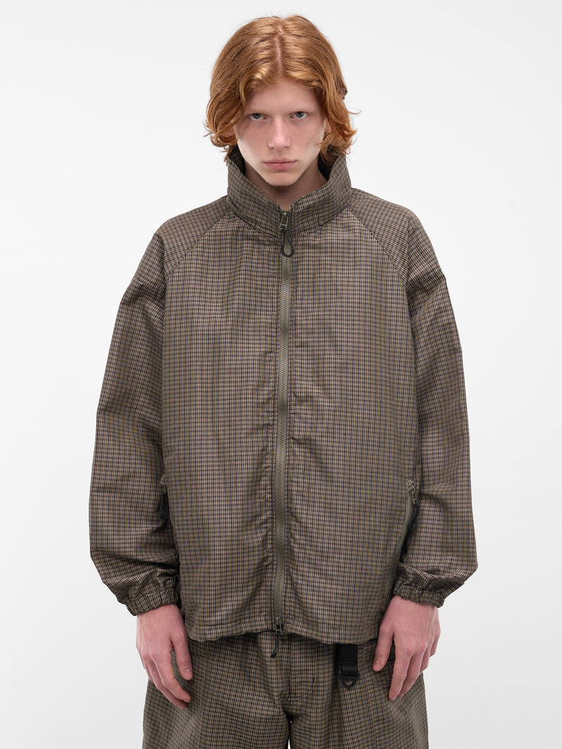 Khaki Plaid Zip Jacket (HQ-J023-S26-KHAKI)