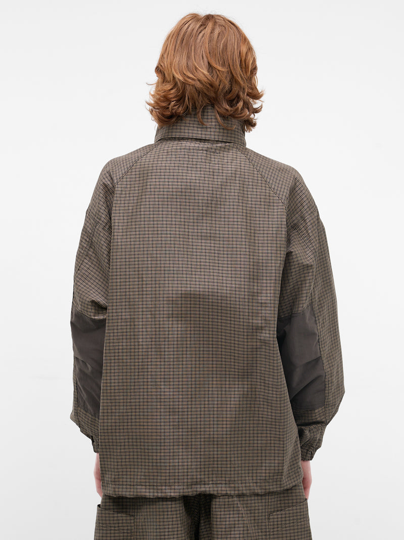 Khaki Plaid Zip Jacket (HQ-J023-S26-KHAKI)