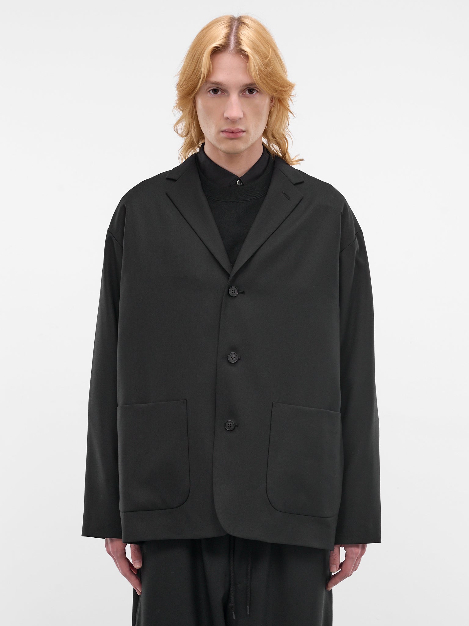 Wool Boxy Blazer (HQ-J009-S26-BLACK)