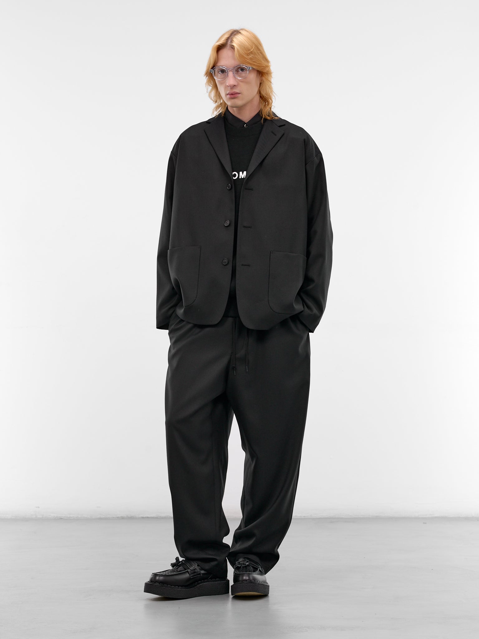 Wool Boxy Blazer (HQ-J009-S26-BLACK)