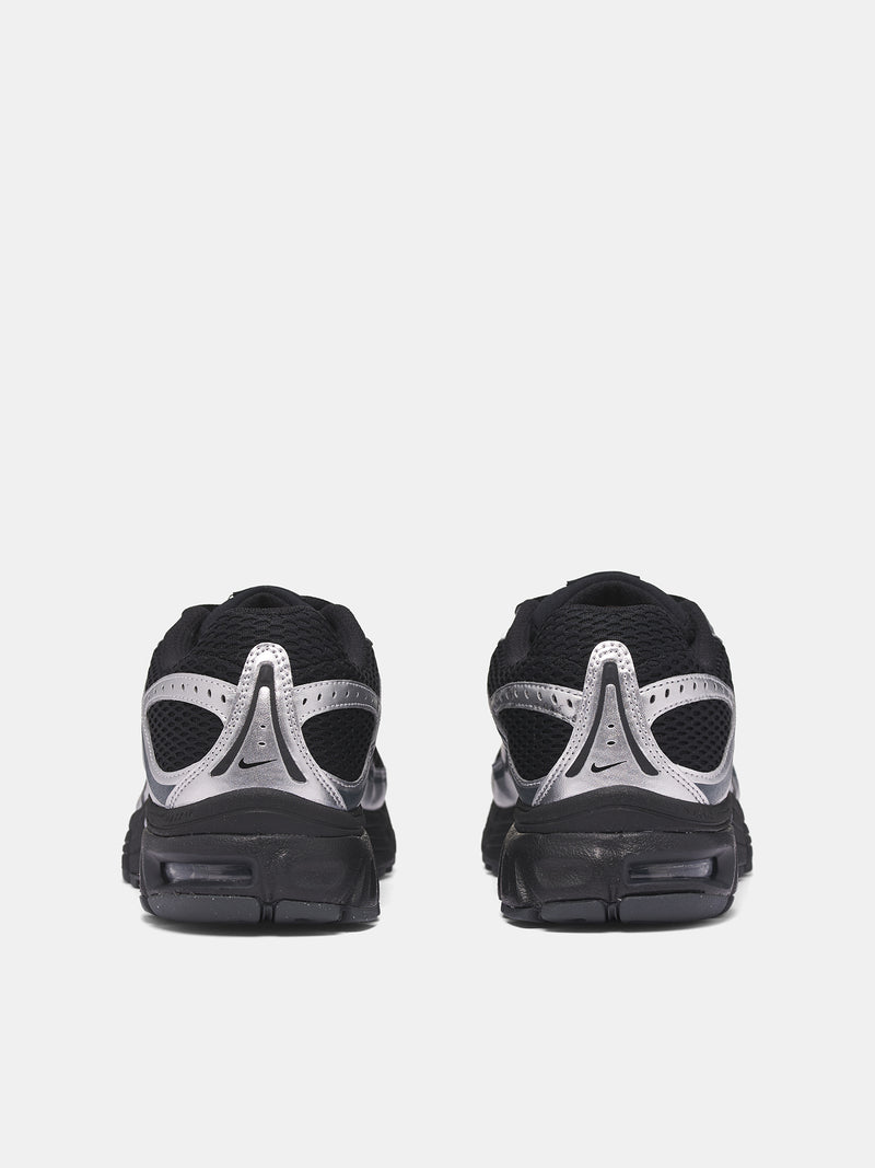 Black Air Max Moto 2K Sneakers (HQ2056-007-BLACK-METALLIC-SILV)