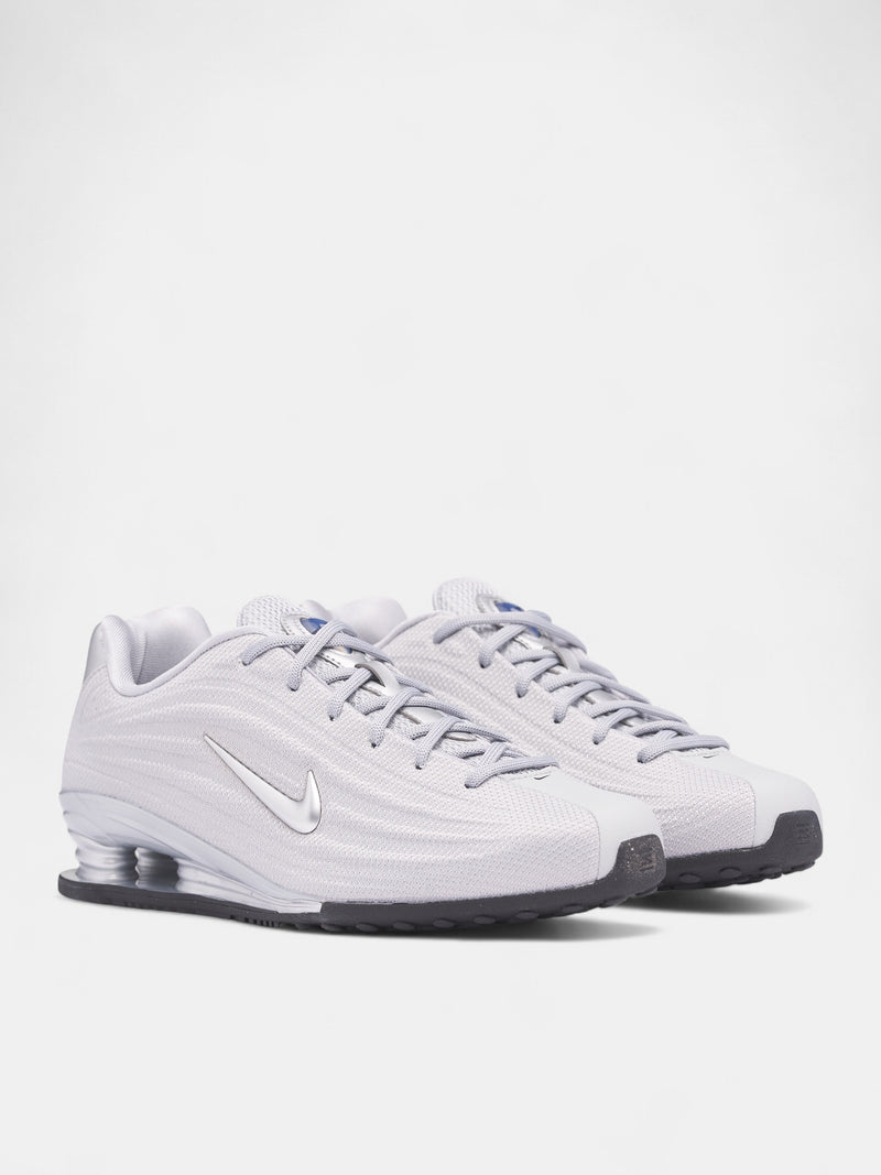 Silver Shox Z Sneakers (HQ7540-001-SILVER-BLACK)