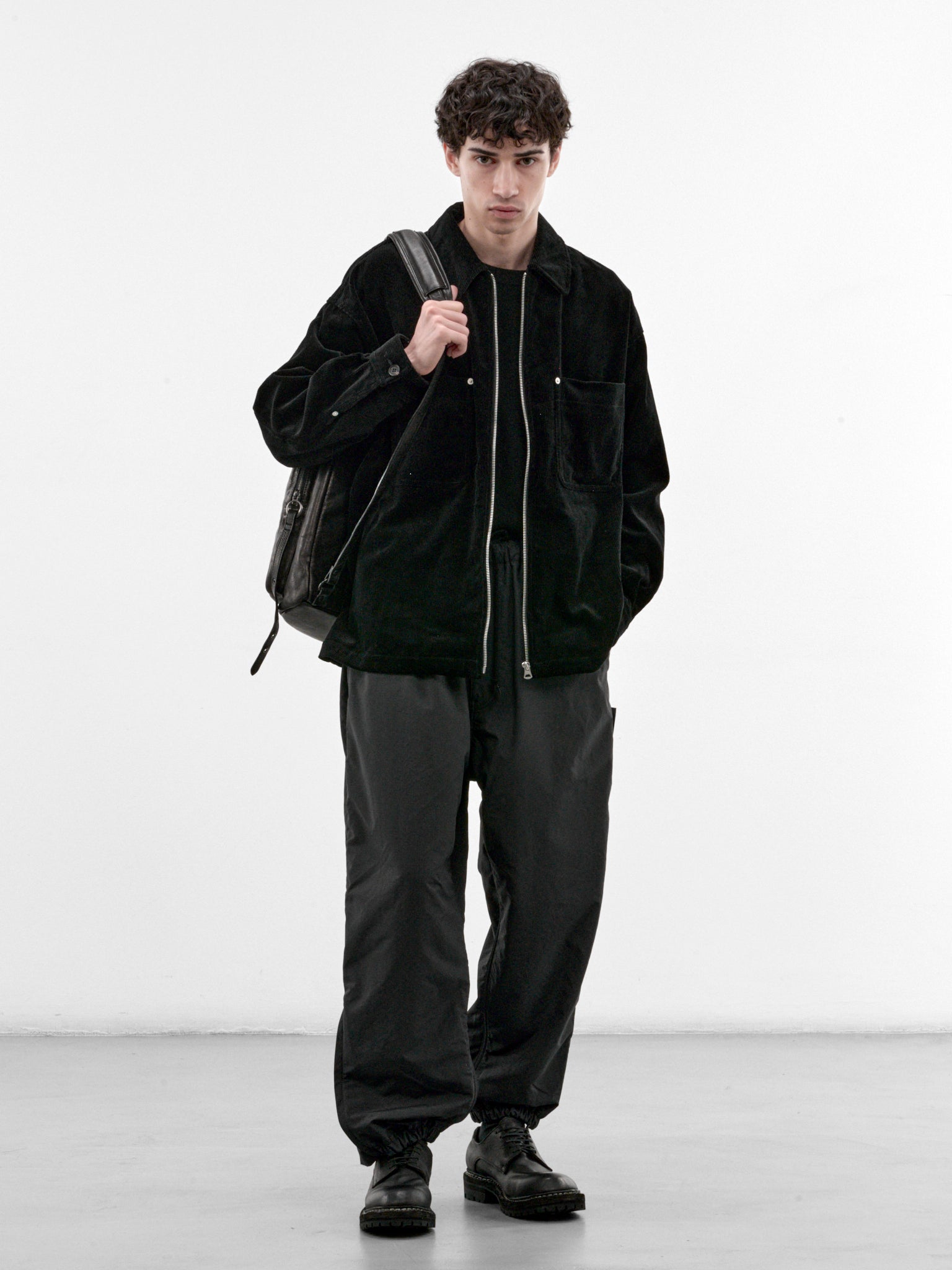 Black Drawstring Pants (HR-P038-W26-BLACK)
