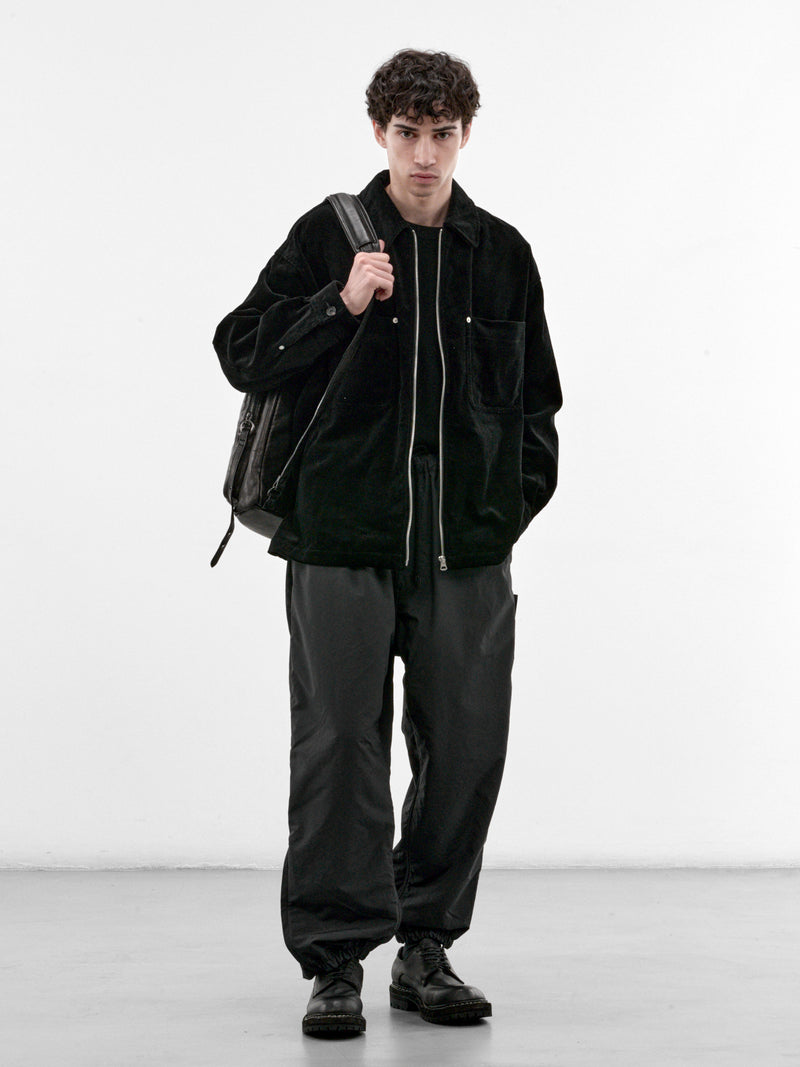 Black Zip-Front Shirt (HR-B027-W26-BLACK)