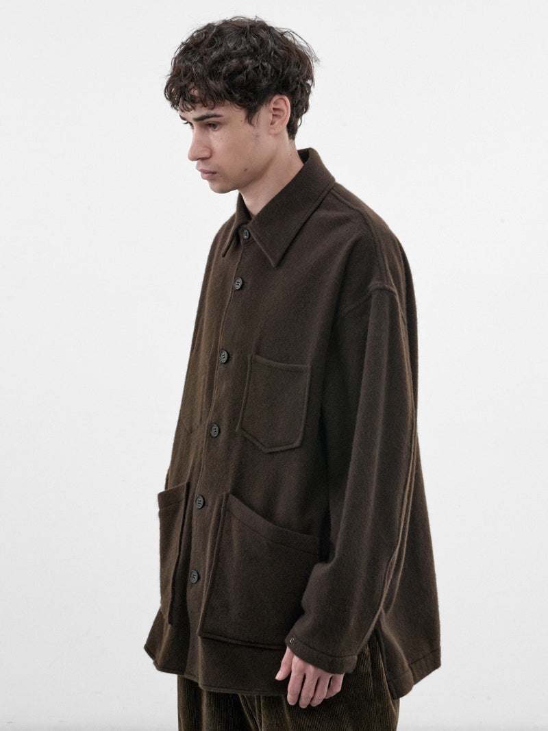 Brown Button-Front Shirt (HR-B028-W26-BROWN)