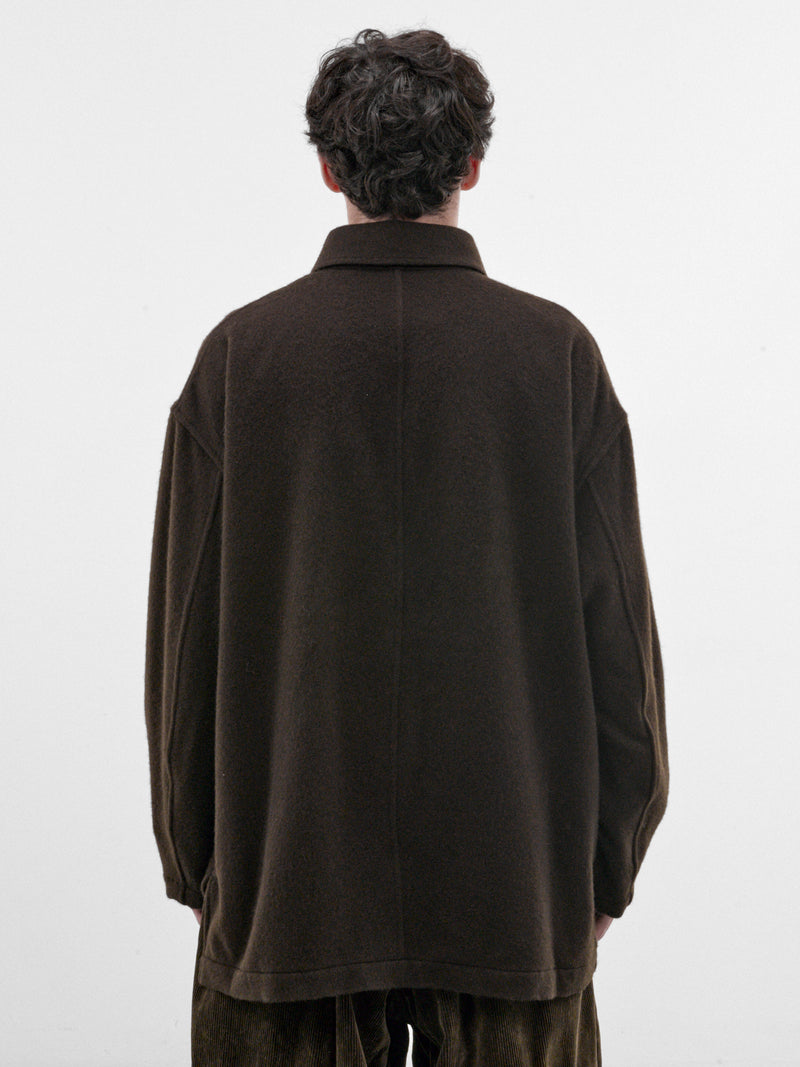 Brown Button-Front Shirt (HR-B028-W26-BROWN)