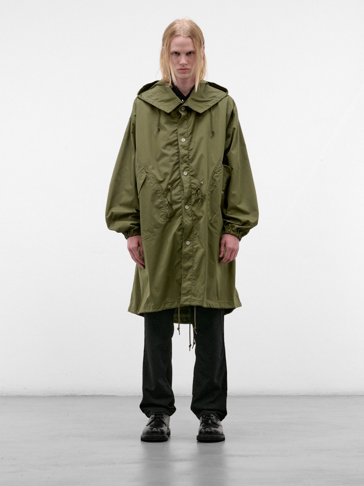 Khaki Cotton-Nylon Parka (HR-C002-W26-KHAKI)