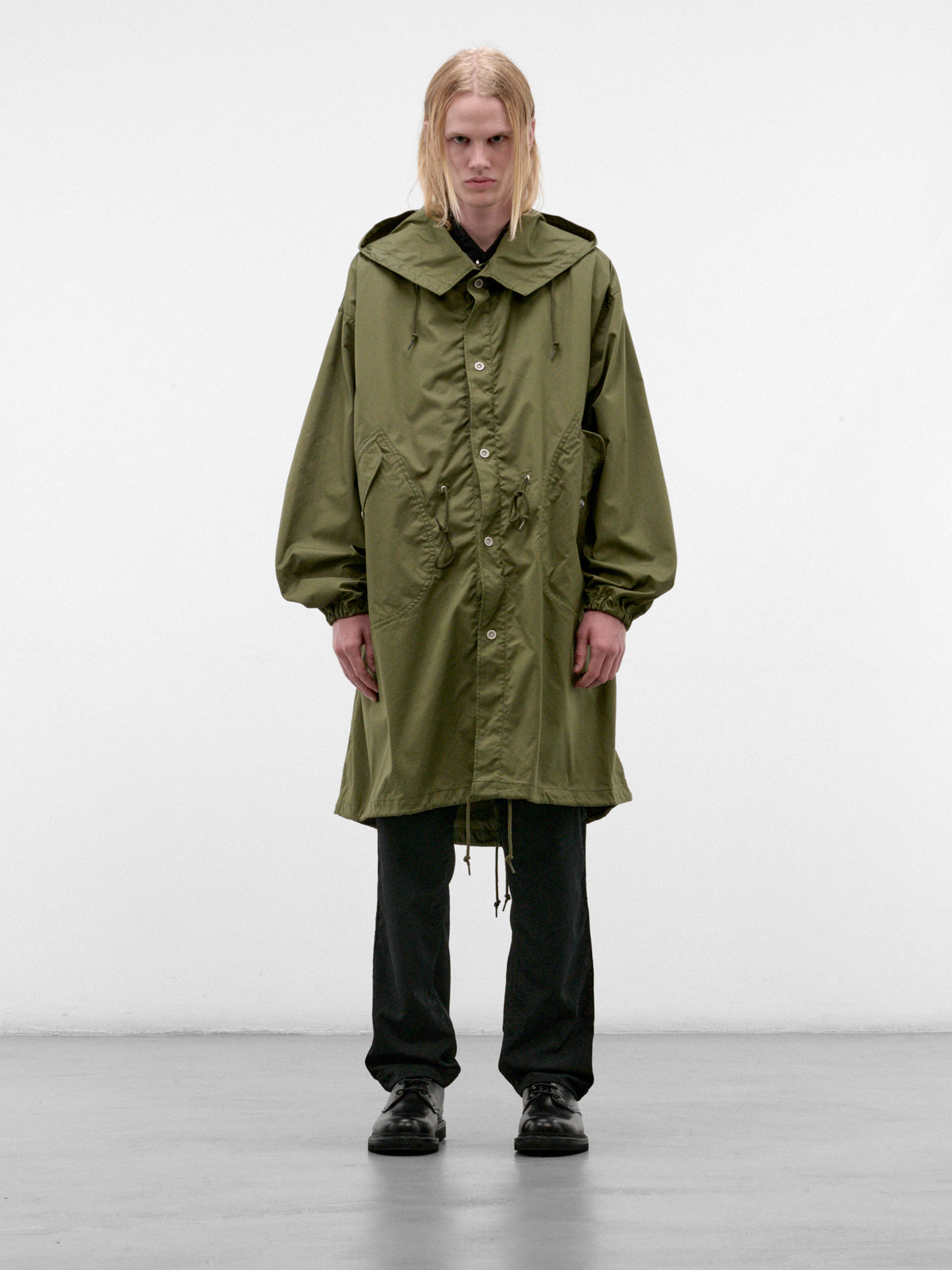 Khaki Cotton-Nylon Parka (HR-C002-W26-KHAKI)