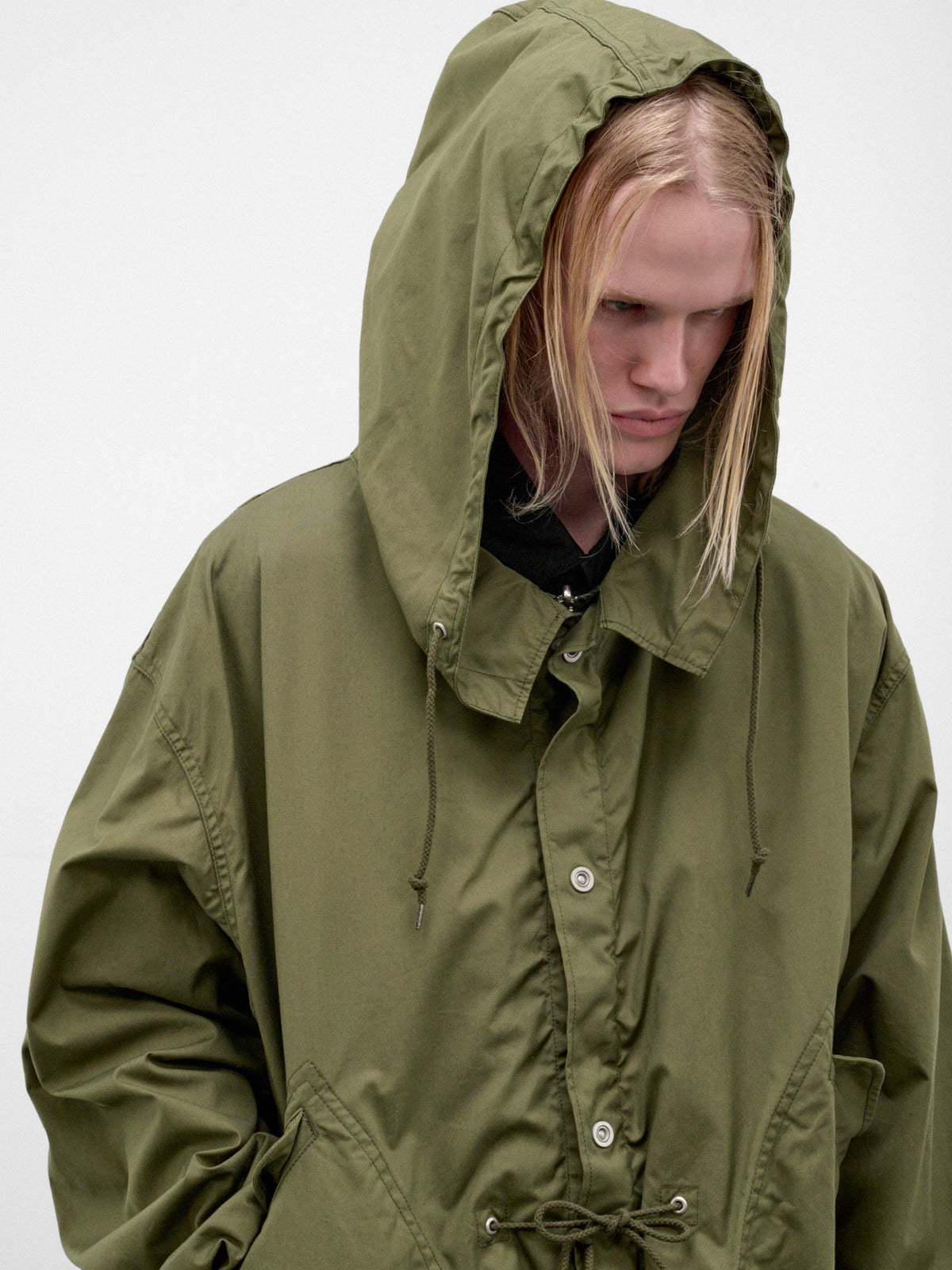 Khaki Cotton-Nylon Parka (HR-C002-W26-KHAKI)