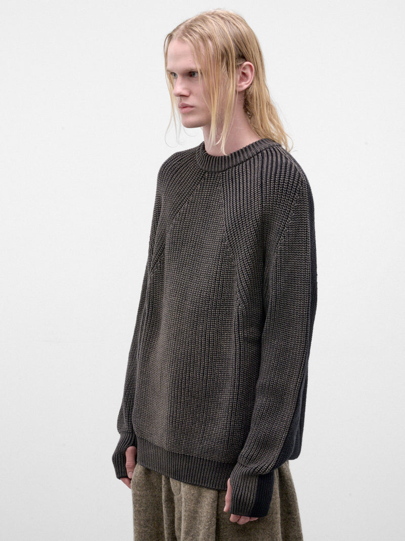 Navy Wool Knit Sweater (HR-N001-W26-NAVY)