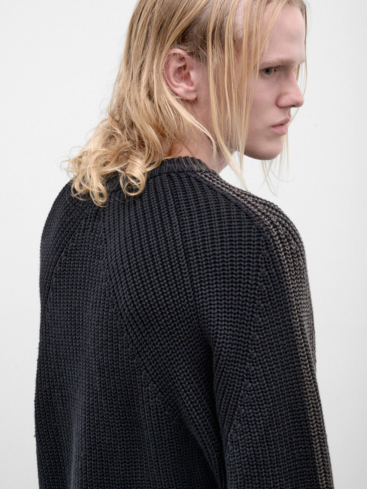 Navy Wool Knit Sweater (HR-N001-W26-NAVY)