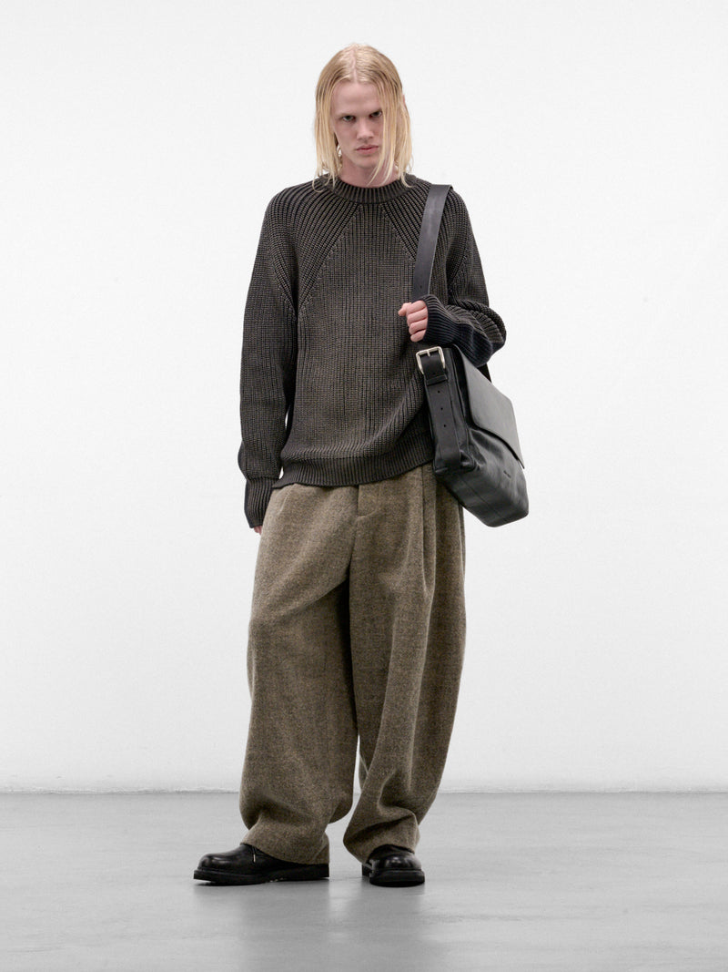 Navy Wool Knit Sweater (HR-N001-W26-NAVY)