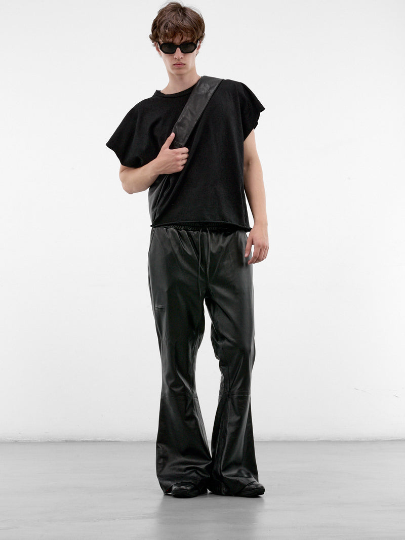 Black Cotton Boxy Tee (HR10101-BLACK-SS26)