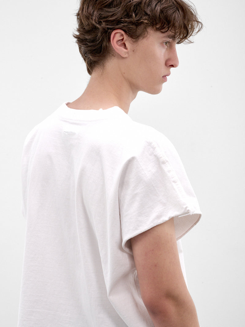 White Cotton Boxy Tee (HR10101-WHITE-SS26)