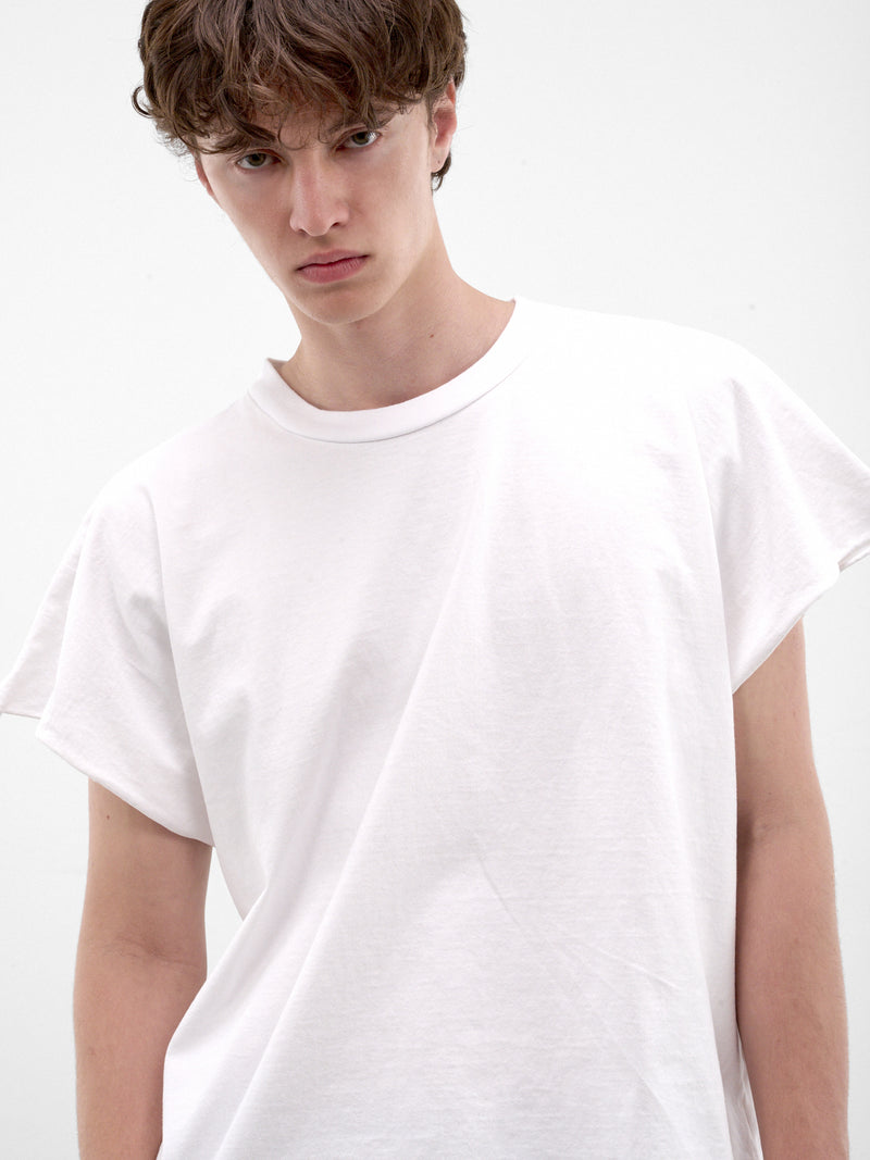 White Cotton Boxy Tee (HR10101-WHITE-SS26)