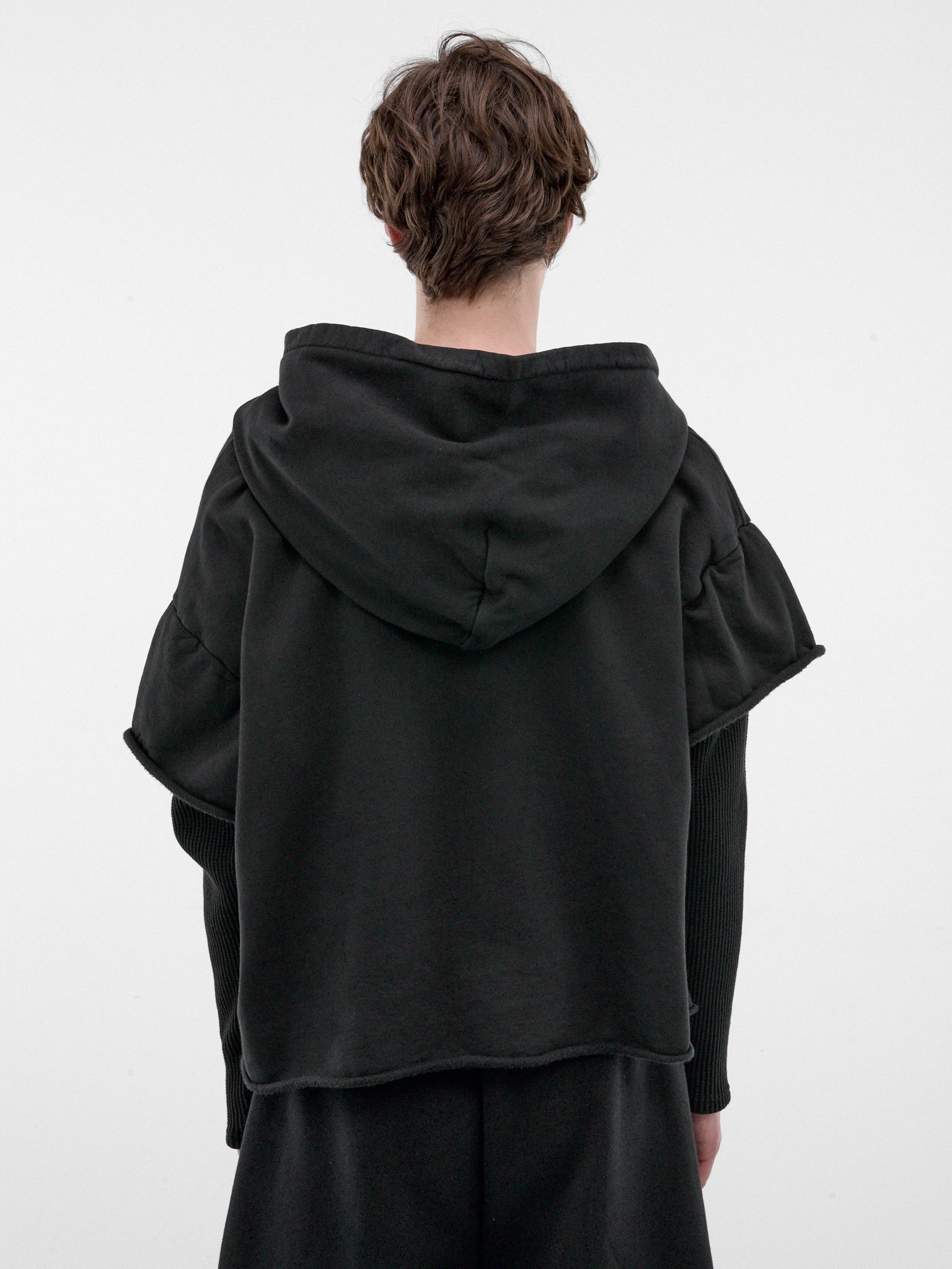 Black Layered Thermal Hoodie (HR102015-BLACK-BLACK-SS26)