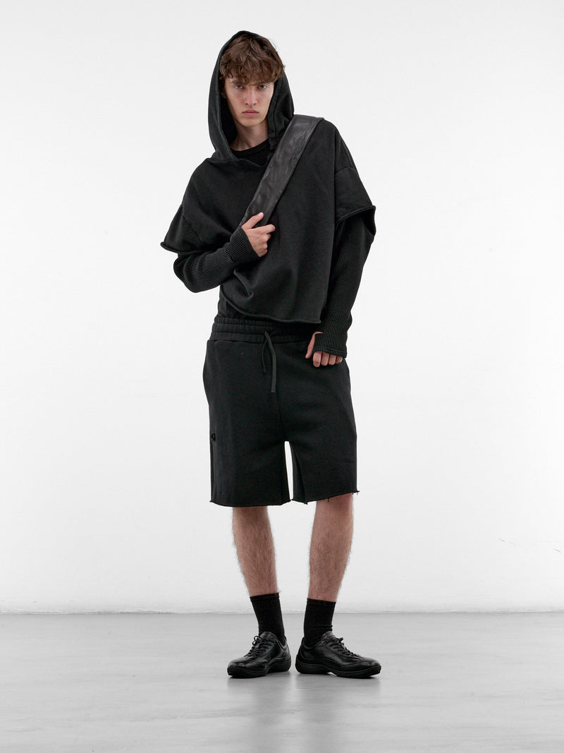Black Layered Thermal Hoodie (HR102015-BLACK-BLACK-SS26)