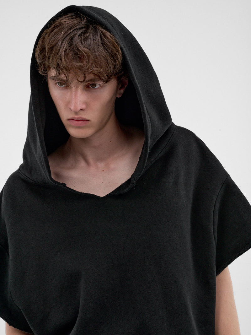 Black Short Sleeve Hoodie (HR10203-BLACK)