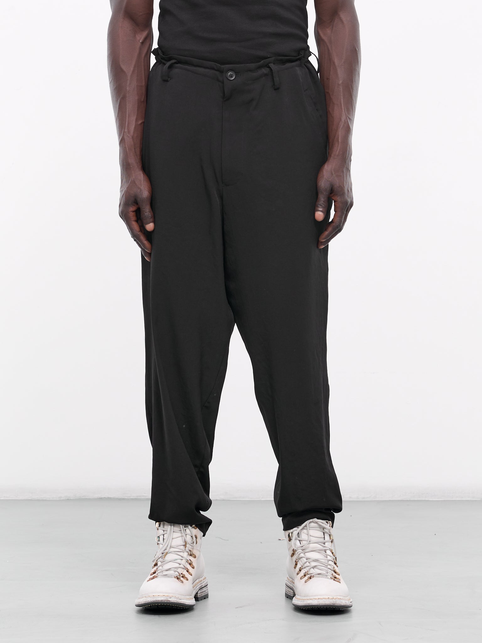 Drawstring Tuxedo Trousers (HS-P51-500-1-BLACK)