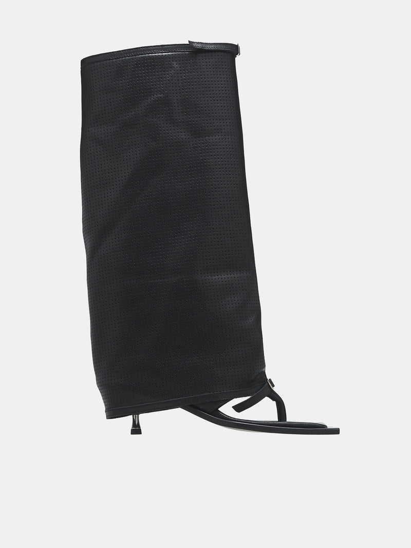 Kaia Stiletto Heel Trouser Sandals (HSD01-KAIA-BLACK)