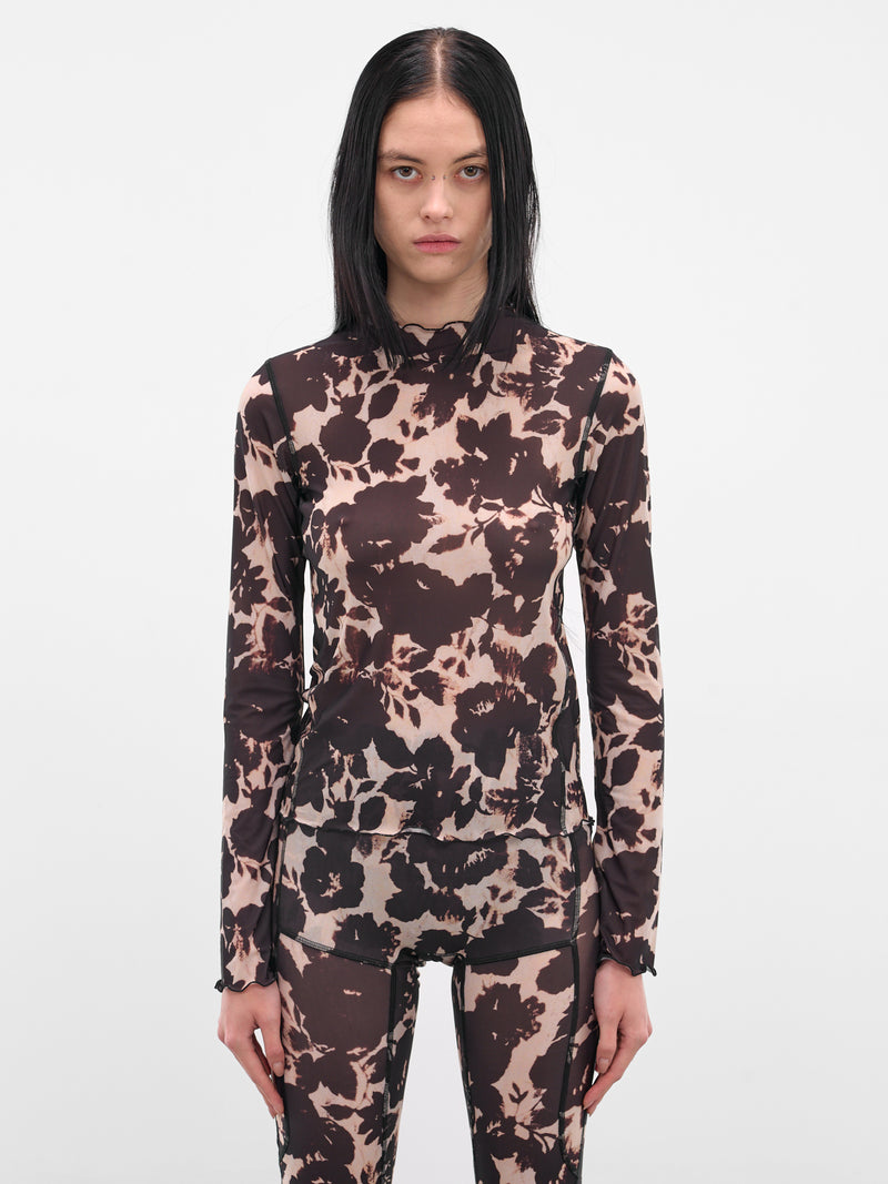 Abstract Rose Print Halcyon Top (HT0RO-ROSE)