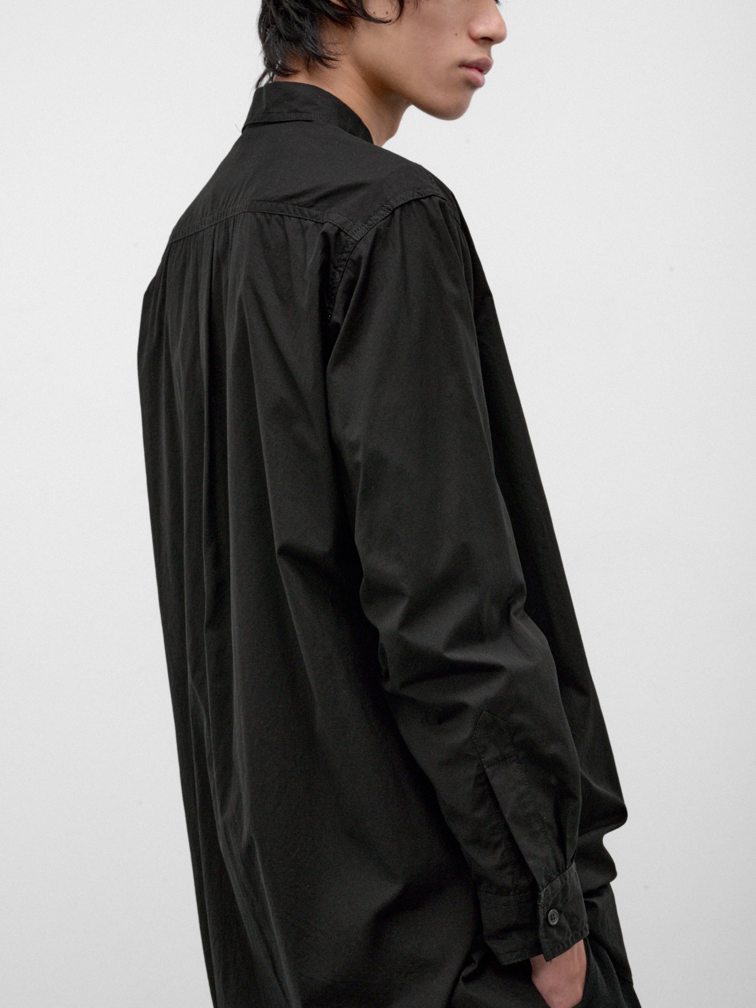 Black Cotton Shirt (HW-B03-001-2-BLACK)