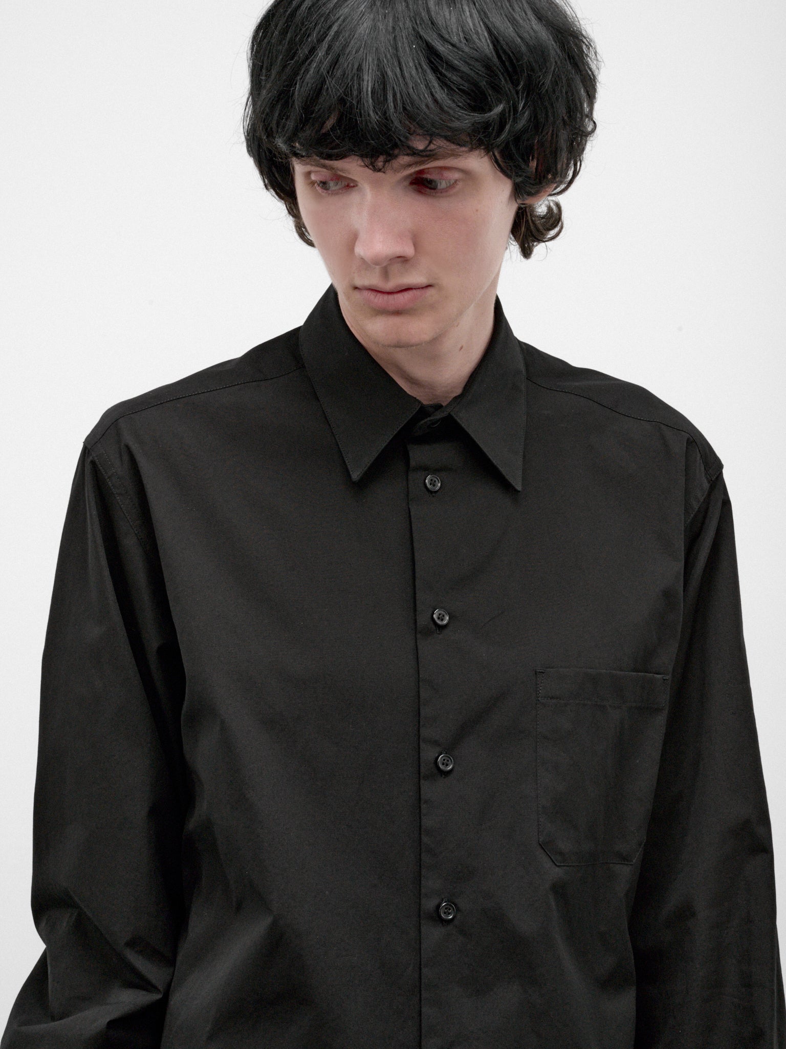 Black Cotton Basic Shirt (HW-B83-050-BLACK)