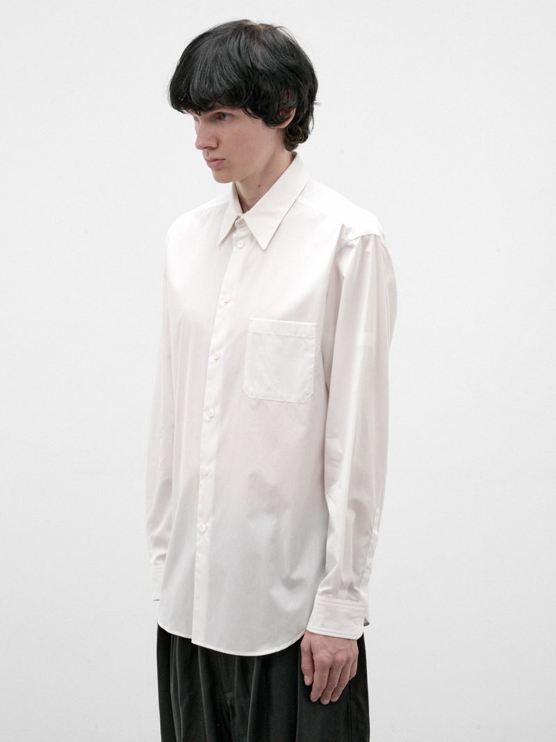 White Cotton Basic Shirt (HW-B83-050-OFF-WHITE)