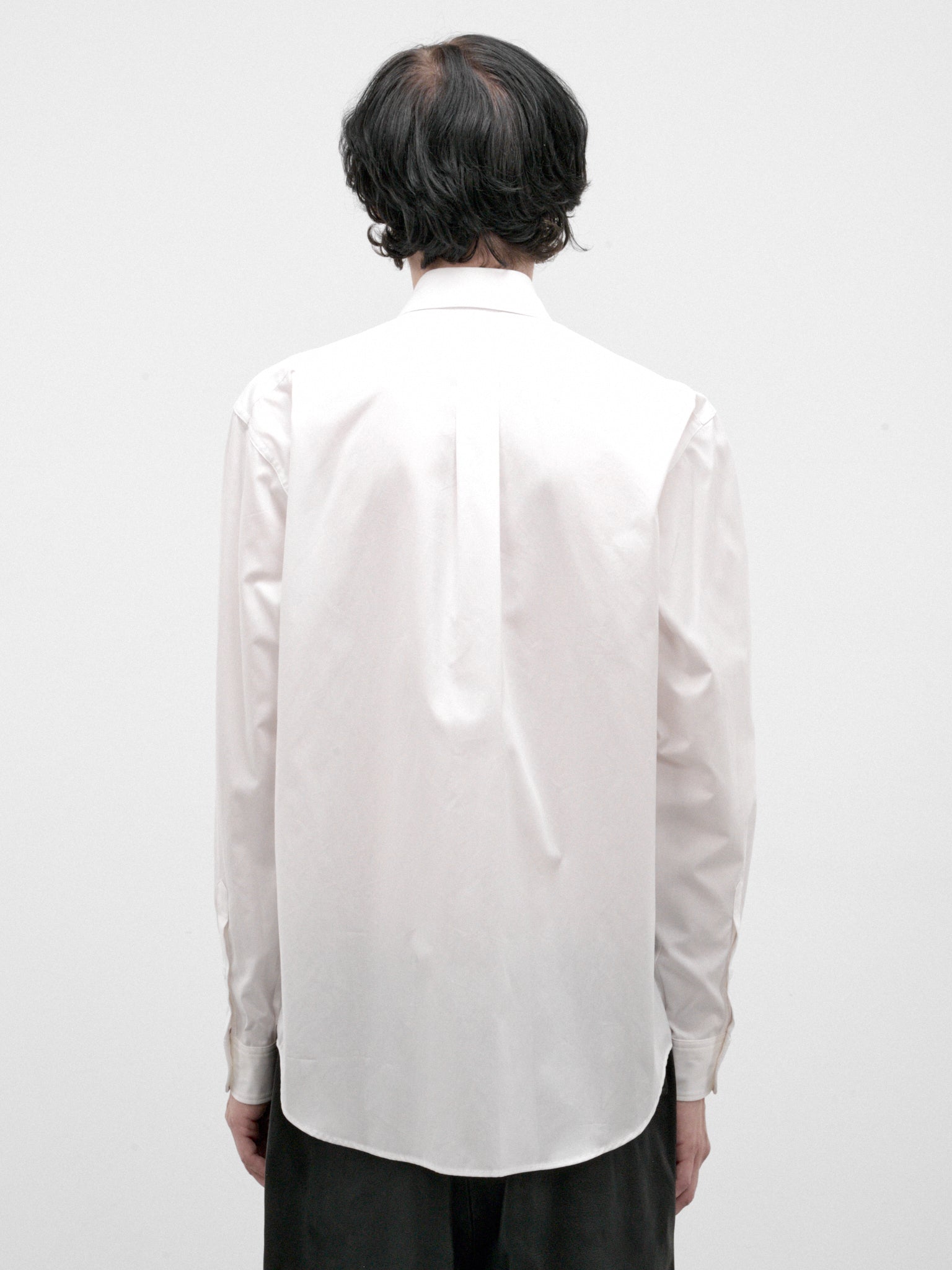 White Cotton Basic Shirt (HW-B83-050-OFF-WHITE)