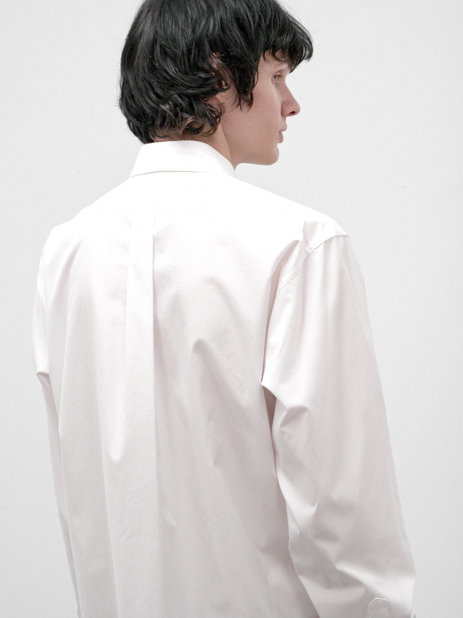 White Cotton Basic Shirt (HW-B83-050-OFF-WHITE)