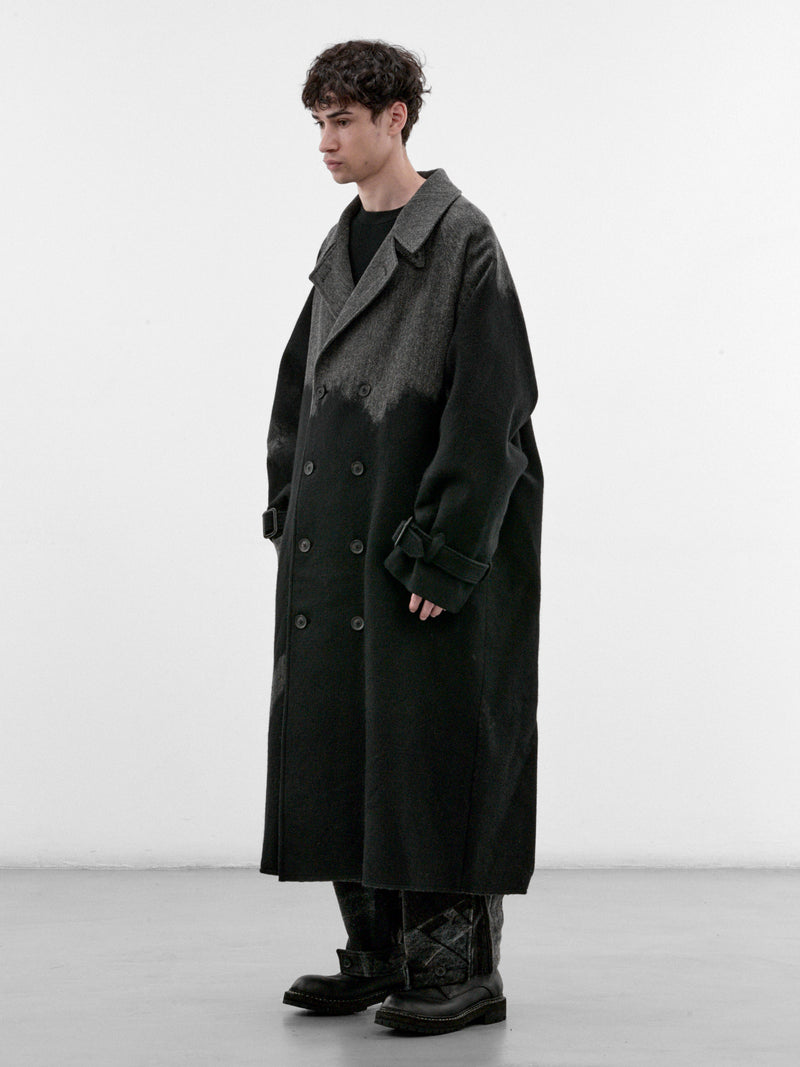 Gray Wool Raglan Coat (HW-C09-143-1-GREY)