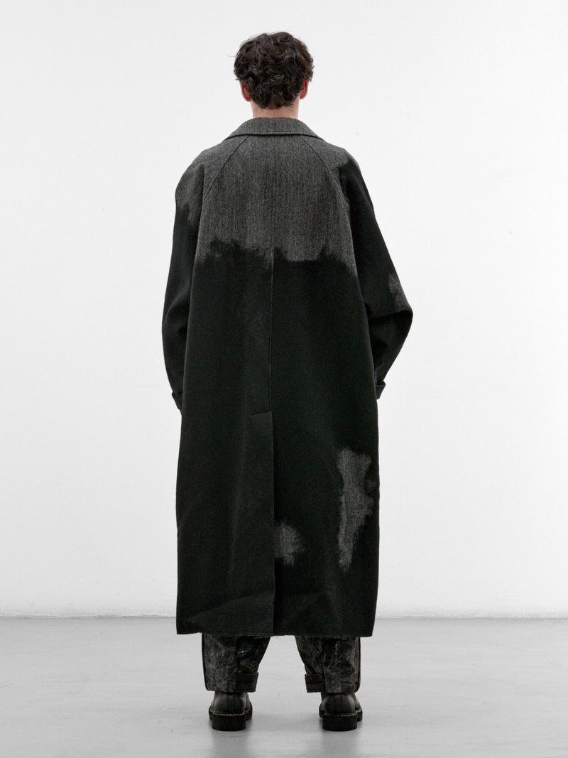 Gray Wool Raglan Coat (HW-C09-143-1-GREY)