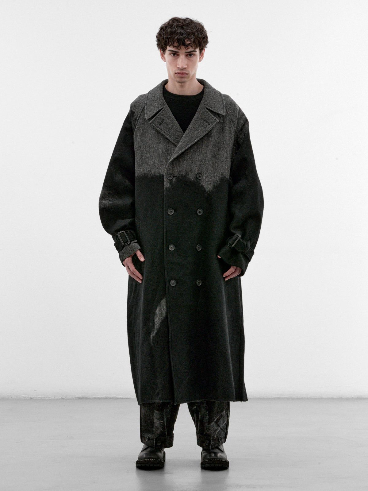 Gray Wool Raglan Coat (HW-C09-143-1-GREY)
