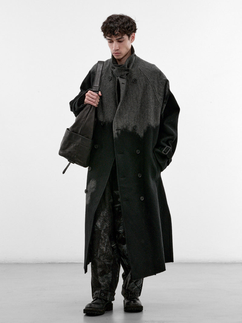 Gray Wool Raglan Coat (HW-C09-143-1-GREY)
