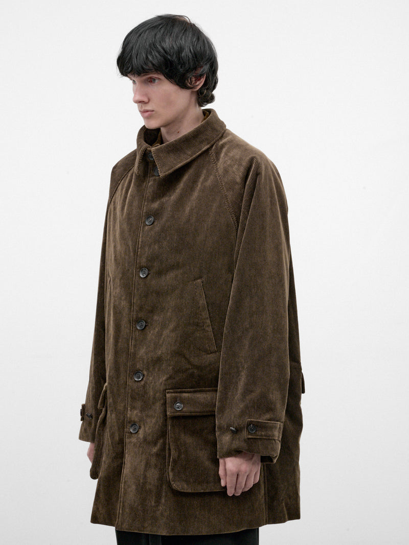 Brown Cotton Padded Raglan Jacket (HW-J52-043-BROWN)