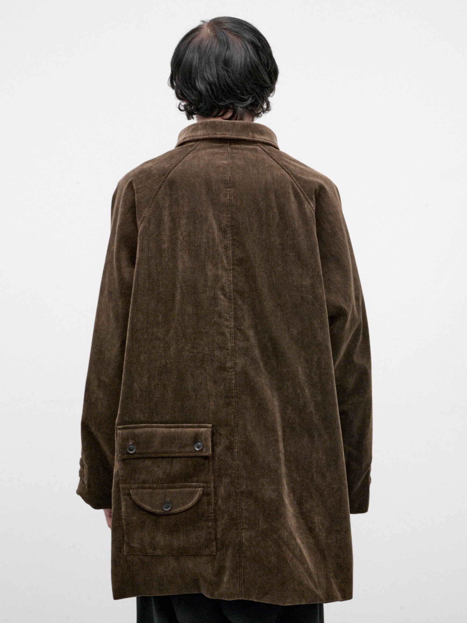 Brown Cotton Padded Raglan Jacket (HW-J52-043-BROWN)