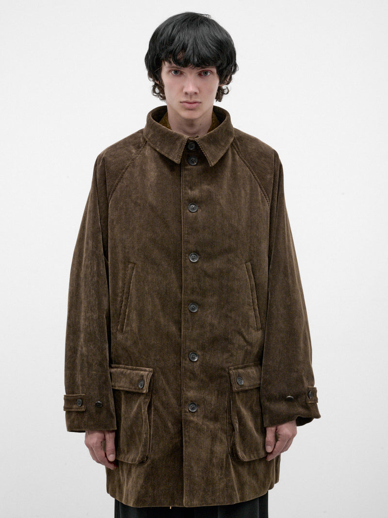 Brown Cotton Padded Raglan Jacket (HW-J52-043-BROWN)