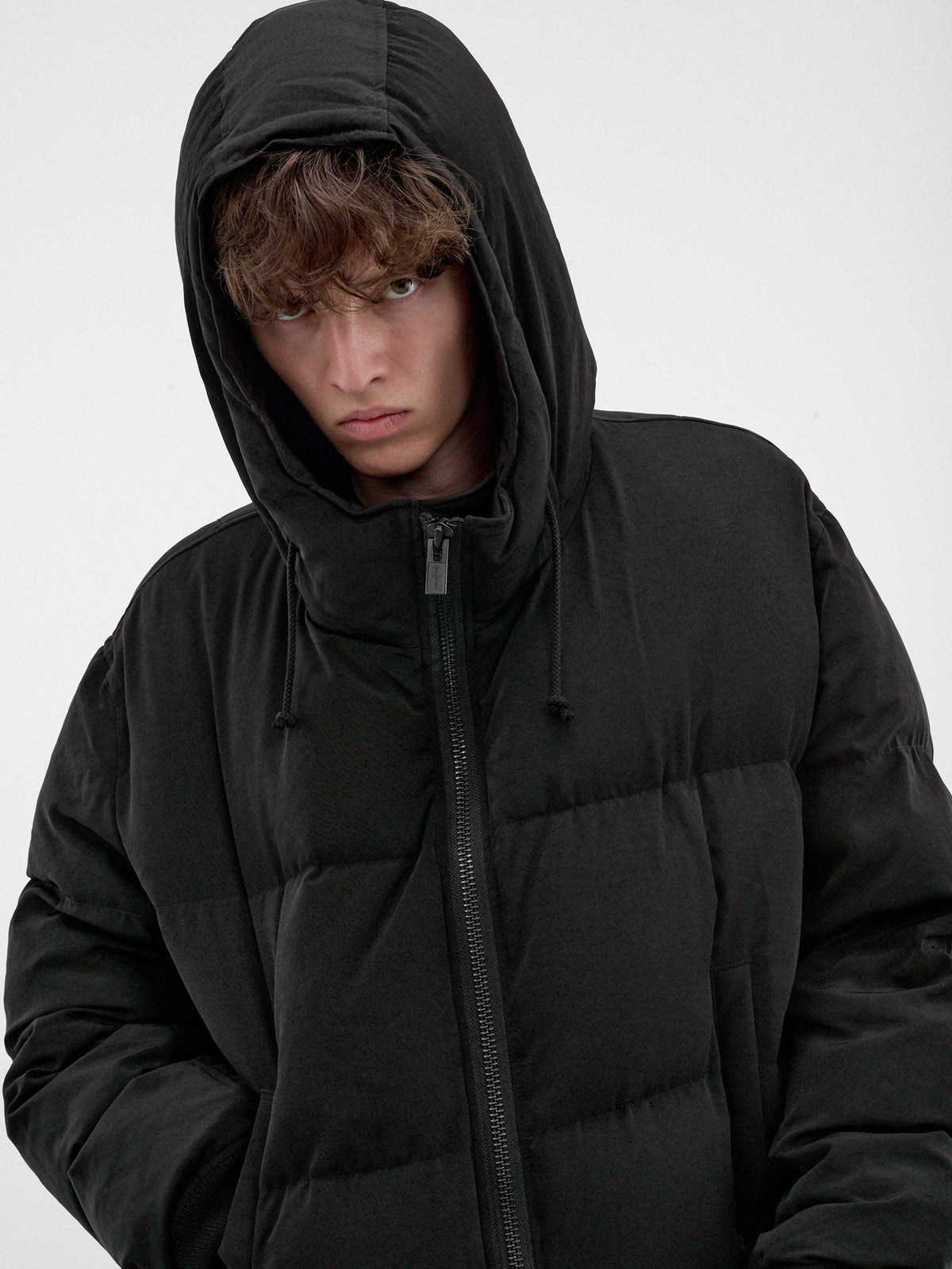 Black Quilted Puffer Jacket (HW-Y03-500-1-BLACK)