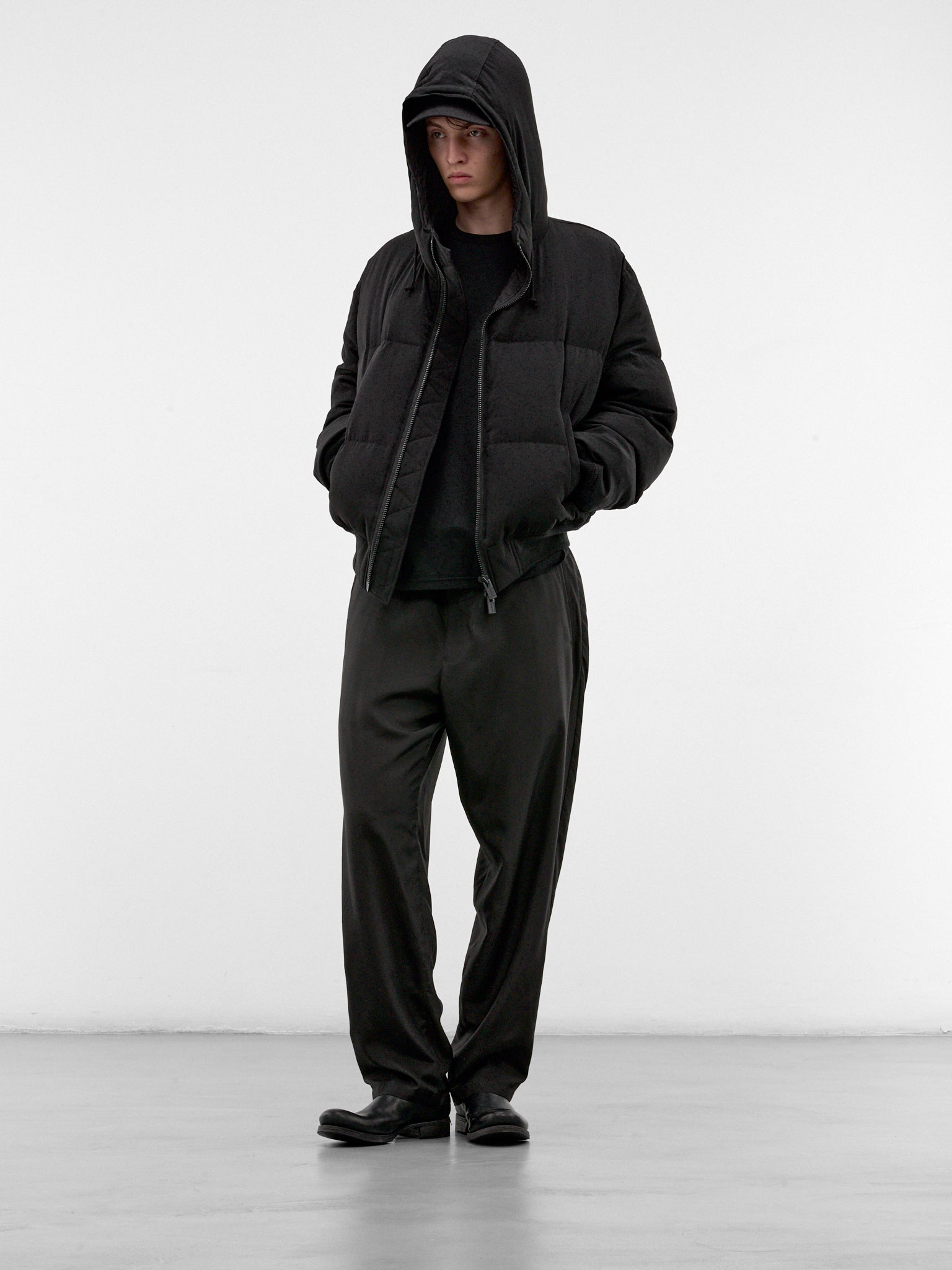 Black Quilted Puffer Jacket (HW-Y03-500-1-BLACK)