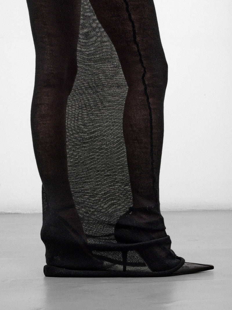 Black Sheer Knit Maxi Skirt (H&E-KNIT-SKIRT-BLACK)
